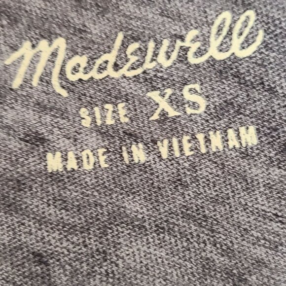 Madewell Women's Whisper Cotton V Neck Short Sleeve T Shirt Gray Size XS - Picture 6 of 6